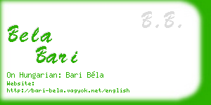 bela bari business card