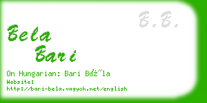 bela bari business card